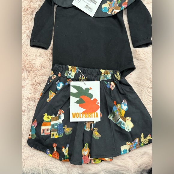 WOLF AND RITA 'TALES OF THE LAND AND SEA' AURORA  BABY BODYSUIT SET - Picture 15 of 15